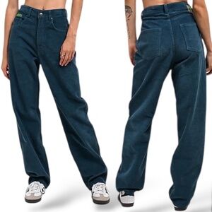 EMPYRE ‘Tori’ Women’s 5 Pocket Teal Cordoroy Skate Pants Loose Fit US Sz 12
